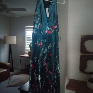 White House Black Market pleated maxi dress